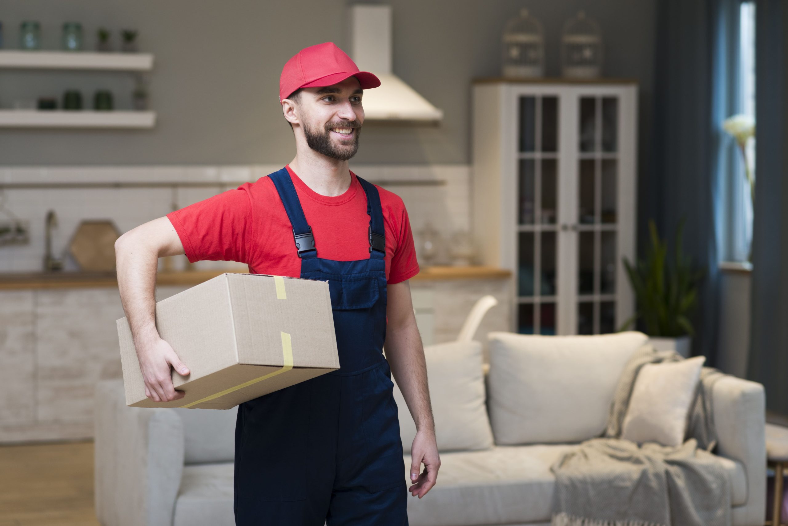 front-view-smiley-delivery-man-holding-boxes